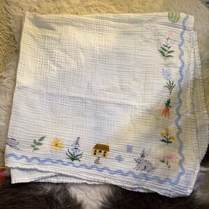 Rifle Paper Co. Bunny Floral Organic Swaddle